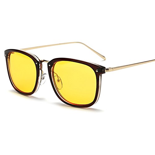 Cyxus Anti Blaulicht Brillen (Gelb Linse) [Augenschutz] computer brille,Unisex(Herren / Damen) blockierung uv brillen Braun Rahmen Metallbein - 5