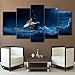 Produktbild XLST Home Decor für Wohnzimmer 5 Panel Titanic Iceberg Film Poster HD Gedruckt Wand Kunst Leinwand,A,40X60X240X80X240X100X1