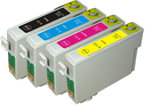 Tintenkartuschen (Ersatz für T1285 Multipack / T1281 Schwarz / T1282 Cyan / T1283 Magenta / T1284 Gelb, für Epson Stylus Drucker S22 / SX125 / SX420W / SX425W / BX305F / BX305FW), 4 Stück Komplettes Set; Hochkapazität; non-OEM