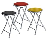 MyHome WM Tabouret Pliant Noir