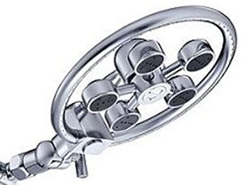 Regenbrause mit rotierenden Massage Düsen Regendusche Kopfbrause Duschbrause Duschkopf - 3