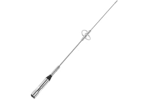 fasient1 Antenne D'autoradio, Antenne Mobile de Voiture Bibande VHF UHF NL-770S Antenne Radio 144/430 MHz en Acier Inoxydable avec Connecteurs de Type UHF / SL16-J/M