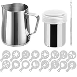 20 oz de picador de pelo: perfecto para espumar y vapor de leche utilizado en capuchinos y lattes. El diseño simple y la boquilla sin goteo significa que no hay líos y es perfecto para latte art; apto para lavavajillas.