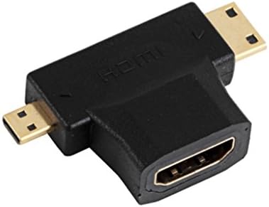 Generic Triple Connector 1.4 Male Mini Micro HDMI to Female HDMI Converter Adaptor