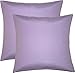 Produktbild 2er Pg. Kissenbezug, Kissenhülle, 50 x 50 cm, Reißverschluß, uni einfarbig, dezent gestreift, (flieder, 50 x 50 cm)