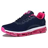  Turnschuhe Herren Laufschuhe Damen Sportschuhe Fitness Straßenlaufschuhe Sneaker für Running Outdoor(Purpur Rosa,Größe 40)