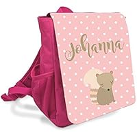 Kinder Rucksack in Pink I Rucksack mit Namen I Kindergarten Rucksack I Kinderrucksack Mädchen I Geschenk für Mädchen I Kita Rucksack mit Wunschnamen I Personalisierter Kinder-Rucksack I Girl Backpack
