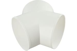 Eawfgtuw Conector divisor de conductos en forma de Y de PVC, sistema de distribución de aire para campana extractora de cocina, tubo de conducto (150 mm)