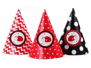 XXL Party Deko Set 1.Geburtstag Kindergeburtstag Marienkäfer rot für 12 Personen (135 teilig) Party Geschirr Set - 9