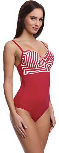 Feba Damen Push-Up Badeanzug Scarlet figurformend - 3