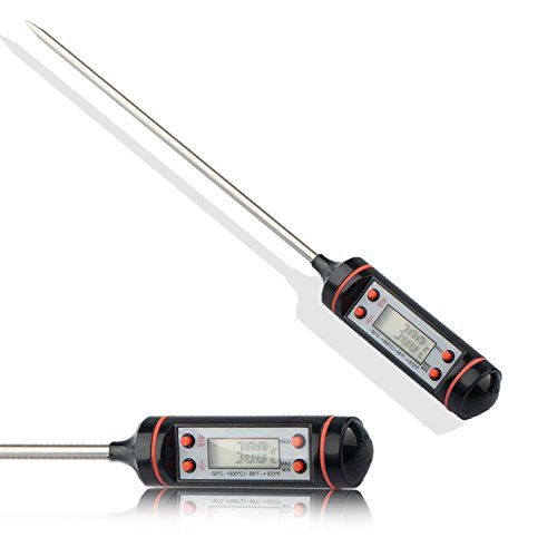 JUNGEN Digitale Kochen Lebensmittel Probe Meat Thermometer Küche Grill, Lebensmittel-Digital Thermometer Digital LCD Haushaltsthermometer küchen Einstichthermometer