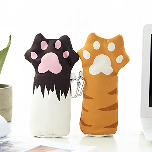 Preisvergleich Produktbild 2 X Baumwoll stoff Federtasche Zubita Niedlich Katzenkrallen Federmappe Stifthalter Federmäppchen Stifterolle Mäppchen ( B )