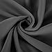 Deconovo Super Soft Thermal Insulated Ready Made Ring Top Blackout Curtain for Boys Bedroom with Matching Tie Back 140x175cm Dark Grey 1 Piece