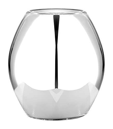 Fink 175026 Rondo Vase, Glas, silber, 21 x 18 x 21 cm