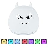 Amagle Silikon LED Nachtlicht mit 7 Beleuchtung Touch Schalter USB Nachtlichter Nachttischlampen Schlummerleuchten Stimmungslichter Weiche Silikon Lampe für Kinder Baby Tisch Zimmer Schlafzimmer
