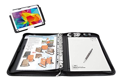Wedo 5874901 Elegance A4 Organizer (mit Universalhalter für Tablet-PC von 24,6 cm (9,7 Zoll) bis 26,7 cm (10,5 Zoll)) schwarz - 4
