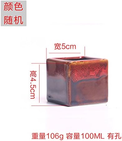 YQOOO Color kiln change square porcelain pots fleshy fleshy plant pot vase small ceramic ventilation mini