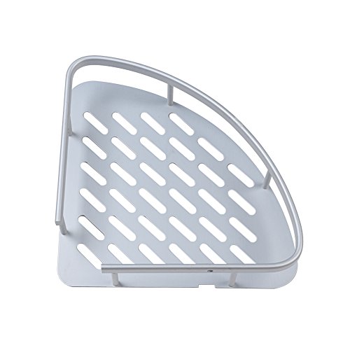 Duschregal hängen Ecke Wandmontage Regal Ecke Duschkorb Aluminiumlegierung mit Eloxierung Finish Doppelte Hängeablagen Halterungen Badezimmer Organizer Winkel Speicher Rack - 8