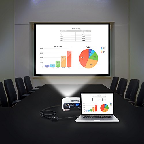 Patuoxun 1080P HDMI auf VGA Kabel Adapter – PC Laptop DVD HDTV Power-Free (Schwarz) - 6