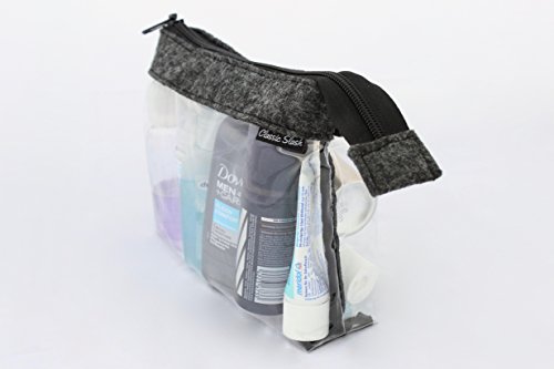Transparente Kulturtasche – Kulturbeutel zur Mitnahme von Flüssigkeiten im Handgepäck auf Flugreisen – Clear Bag – 1Liter Volumen - 4