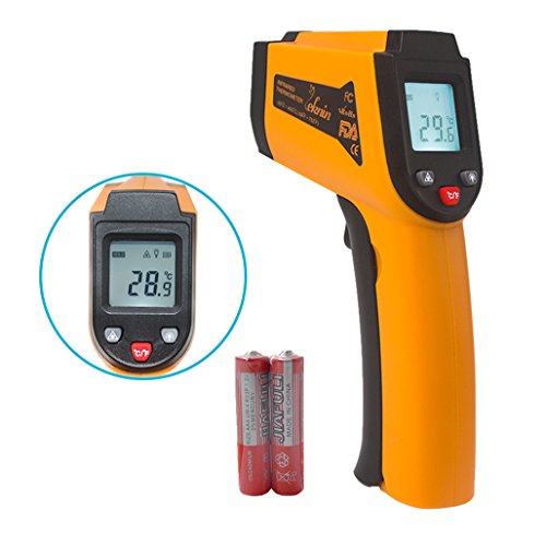 Infrarot Laser Thermometer Haushaltsthermometer Temperaturmessgerät - Leknin Digitalthermometer mit LCD Beleuchtung Messbereich -50°C bis +400°C