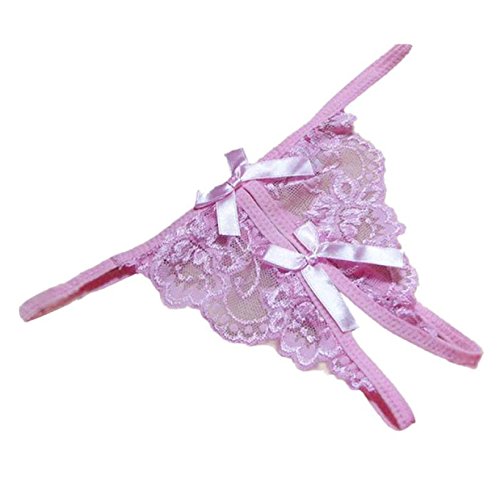 Fancy steps Lace Panties open Crotch Panties Transparency tanga bowknot Featured Strappy Sexy Panties Top Quality Lowest price fits 30 to 36 inches waist pink RS.169 (79.00% Off) - Amazon
