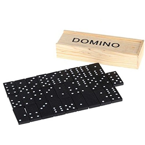 TigerTrading Kids Wooden Box Dominoes Set Toy Traditional Classic Children 28 Domino Game Fun TigerTrading Kids Wooden Box Dominoes Set Toy Traditional Classic Children 28 Domino Game Fun