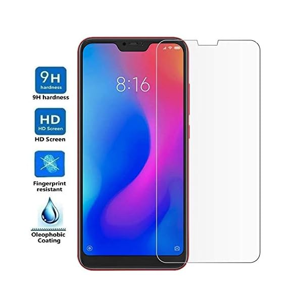 Electrónica Rey Protector de Pantalla para XIAOMI REDMI 6 Pro - XIAOMI MI A2 Lite, Cristal Vidrio Templado Premium