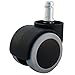 Produktbild 2" Home Office Chair 50mm Plastic Wheels Spare Part - Rotate Polyurethane (PU) Castor - Set of 5 - Grey