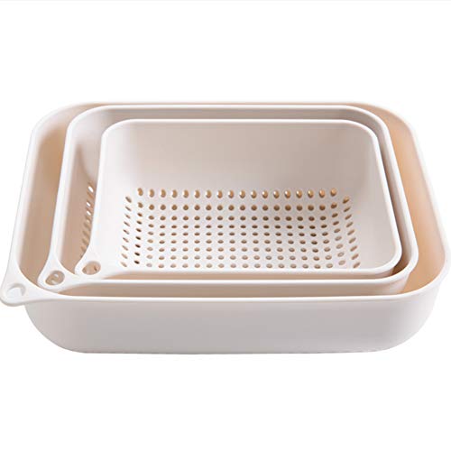 Preisvergleich Produktbild Geschirr spülen, Kunststoffablaufkorb, Küchenspüle, dreiteiliger Haushaltswaschkorb