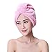Produktbild hangnuo Frauen Lady Mädchen Langes Haar Magic Trockentuch Hat Gap Quick Dry Turban für Bad Dusche Pool, Pink, One Size