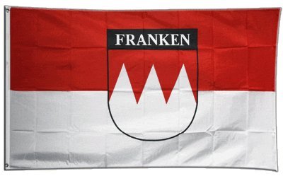 Flagge Deutschland Franken mit Schrift - 90 x 150 cm