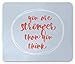 Produktbild SHAQ Your are Stronger Than You Think Mouse Pad Mauspad, Lifestyle Message in A Formless Geometric Circle, Standard Size Rectangle Non-Slip Rubber Mousepad, Dark Coral Baby Blue