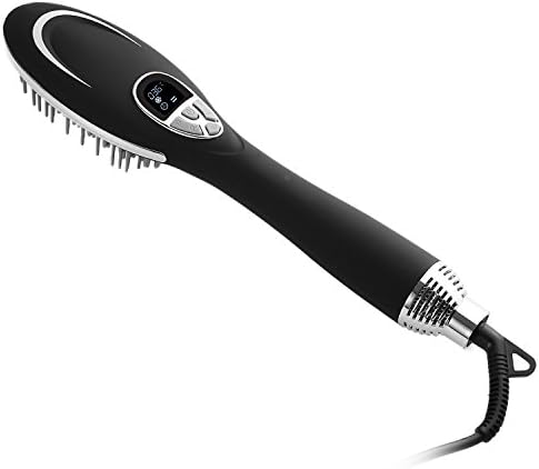 3 in 1 Hair Dryer Detangling Comb Brush with Anion Sprayer UK Standard (Black)
