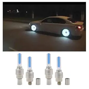BG Bazzar Gali Universal Bike and Car Valve Cap LED Light Wheel Tyre Light - 4 Pieces (Assorted)