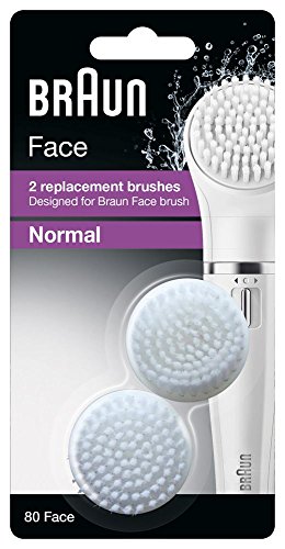 Braun Face SE80 Facial Epilator Replacement Cleansing Brushes - Pack of 2