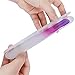 Eggsnow 3PCS Nail files With Case,Crystal Nail File for Manicure and Pedicure,Large ,Medium & Small Glass Nail File Set With Case-Blue