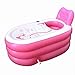 Produktbild LXYFC Badewannen Aufblasbare, Eindickung Male zusammenklappbarer Haushalt Bad Barrel Kunststoff-Isolierung Pool Folding, Convenient-Rosa, 135 * 70 * 45