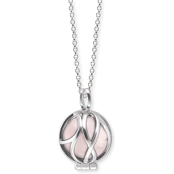 Engelsrufer Bracciale Donna Con Quarzo Rosa E Zirconia – Argento Sterling 925, Regolabile 17-20 Cm, Senza Nichel