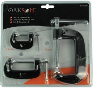 Oakson 767302 Set of 3 C-Clamps