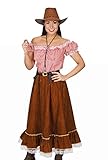 Cowgirl Kitty Kostüm 2-tlg. Gr. 44 46 - Tolles Western Kostüm für Damen zu Karneval oder Mottoparty