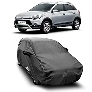 DREAM STORE - Water Resistant - dust Proof - car Body Cover for Compatible with Hyundai I20 Active car Cover - Water Resistant UV Proof - car Body Cover (Grey with Mirror)