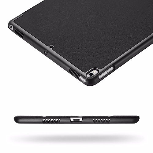 iPad Pro 10.5 Hülle, EasyAcc Ultra Dünn iPad Pro 10.5 Smart Cover mit Auto Sleep / Wake Up Funktion und Standfunktion – Hochwertiges PU Leder Hülle (Schwarz, Kunstleder, Ultra Dünn) - 7