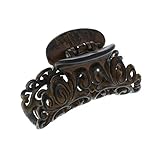 Claire's Girls and Womens Wood Effect Decorative Hair Claw in Brown