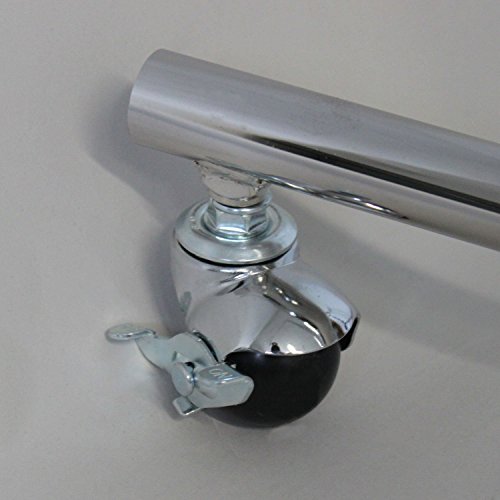 Stabiler Kleiderwagen 1m breit rollbarer Kleiderständer höhenverstellbar bis 189cm - 4