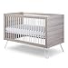 Produktbild Childhome- Kinderbett Holz mit Metallfüßen - wandelbar umbaubar- Lattenrost 3 Stufen höhenverstellbar, 70 x 140cm, Beige
