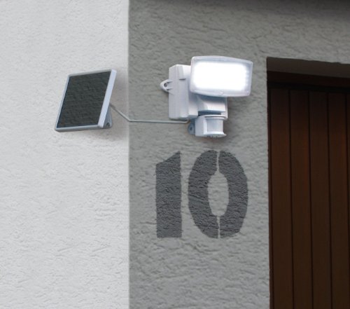 Brennenstuhl LED-Strahler SOL plus / LED-Leuchte für außen mit Bewegungsmelder und Solar-Panel (IP44, inkl. Akku, 8 x 0,5W) Farbe: schwarz - 9