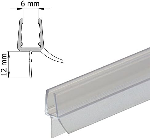 DUSAR Replacement 120 cm Sealing Lip Water Repellent Splash Guard for PALLADIUM/Deluxe/Carus Vital Shower Sealing Seal Strip Silicone Dirt lip water splash guard strip