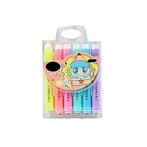 R H lifestyle 6 PCs/Set stationery cute shape Mini fluorescent highlighter marker pens for kids gift Pack of 1 (Pencil)