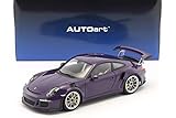Maßstab: 1:18 AUTOart Porsche 911 (991) GT3 RS Baujahr 2016 ultraviolett mit silbernen Rädern 1:18